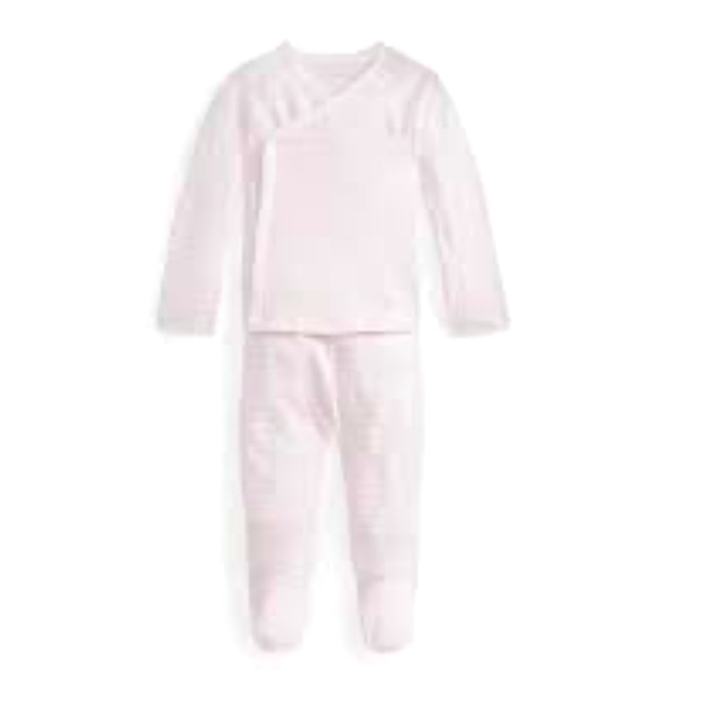 NWT Ralph‎ Lauren Baby Girl Organic Cotton Top & Pant Ser Baby Gift Baby Shower